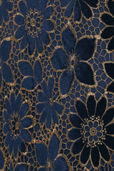 NAVY ROMANCE VELVET LACE MINI SKIRT - Flying Tomato - Flyclothing LLC