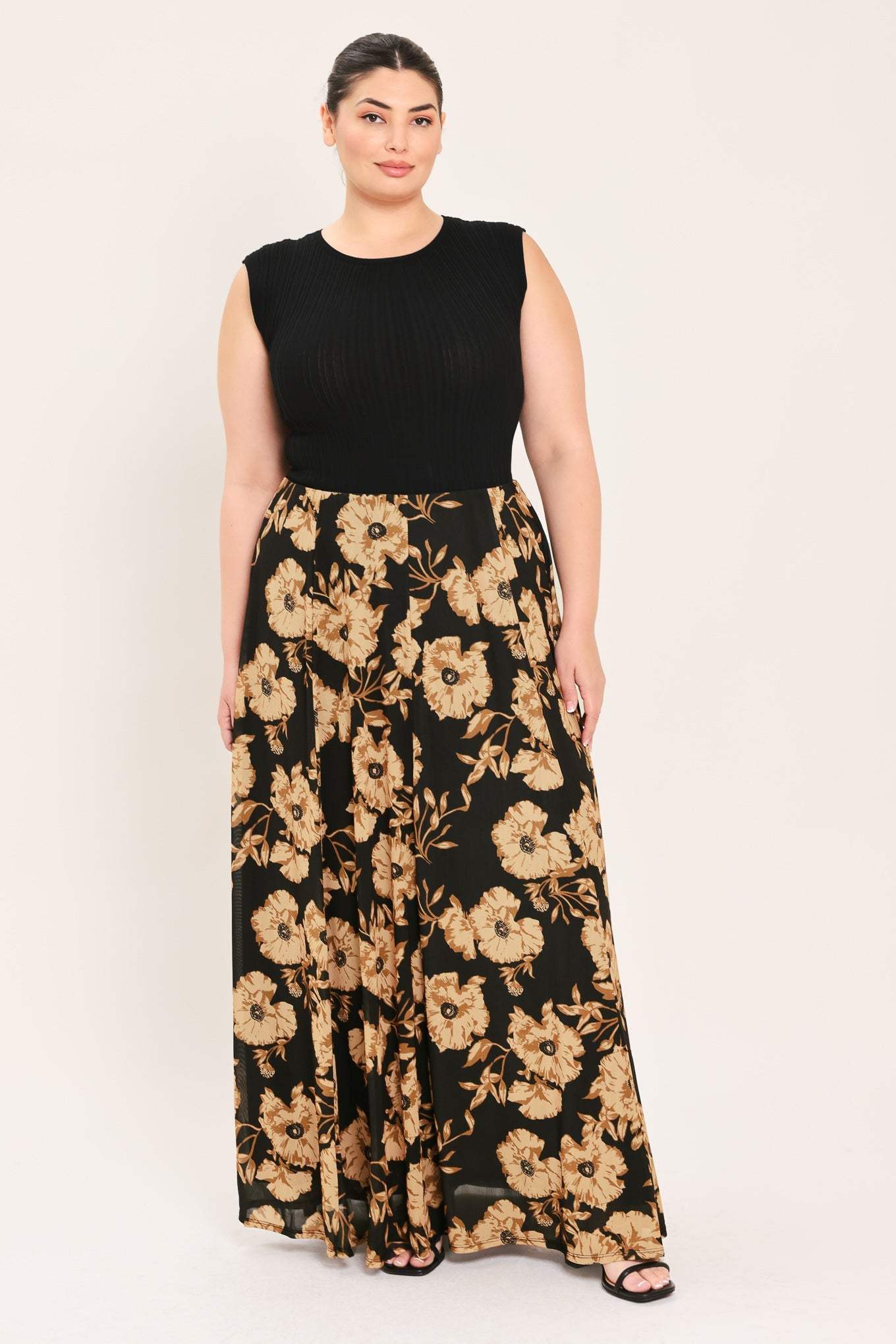 EARTHEN FLOWER FANTASY POWER MESH FULL MAXI SKIRT - Flying Tomato - Flyclothing LLC