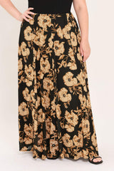 EARTHEN FLOWER FANTASY POWER MESH FULL MAXI SKIRT - Flying Tomato - Flyclothing LLC