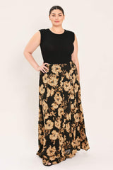EARTHEN FLOWER FANTASY POWER MESH FULL MAXI SKIRT - Flying Tomato - Flyclothing LLC