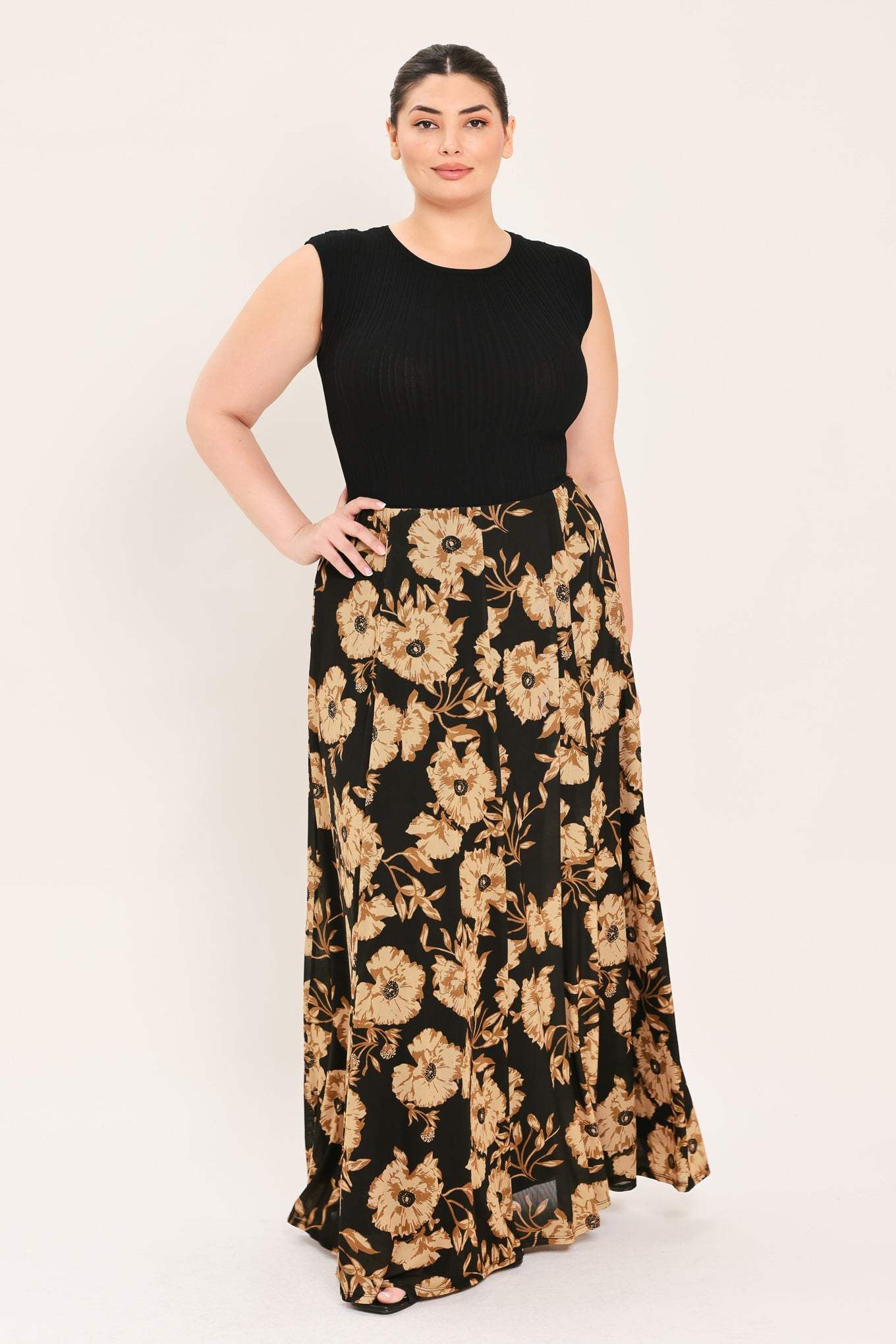 EARTHEN FLOWER FANTASY POWER MESH FULL MAXI SKIRT - Flying Tomato - Flyclothing LLC