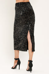 MIDNIGHT EDIT BLACK STATEMENT SKIRT