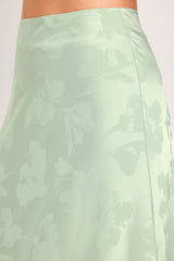 BURGUNDY DYNASTY JACQUARD SATIN MIDI SKIRT - Flying Tomato - Flyclothing LLC