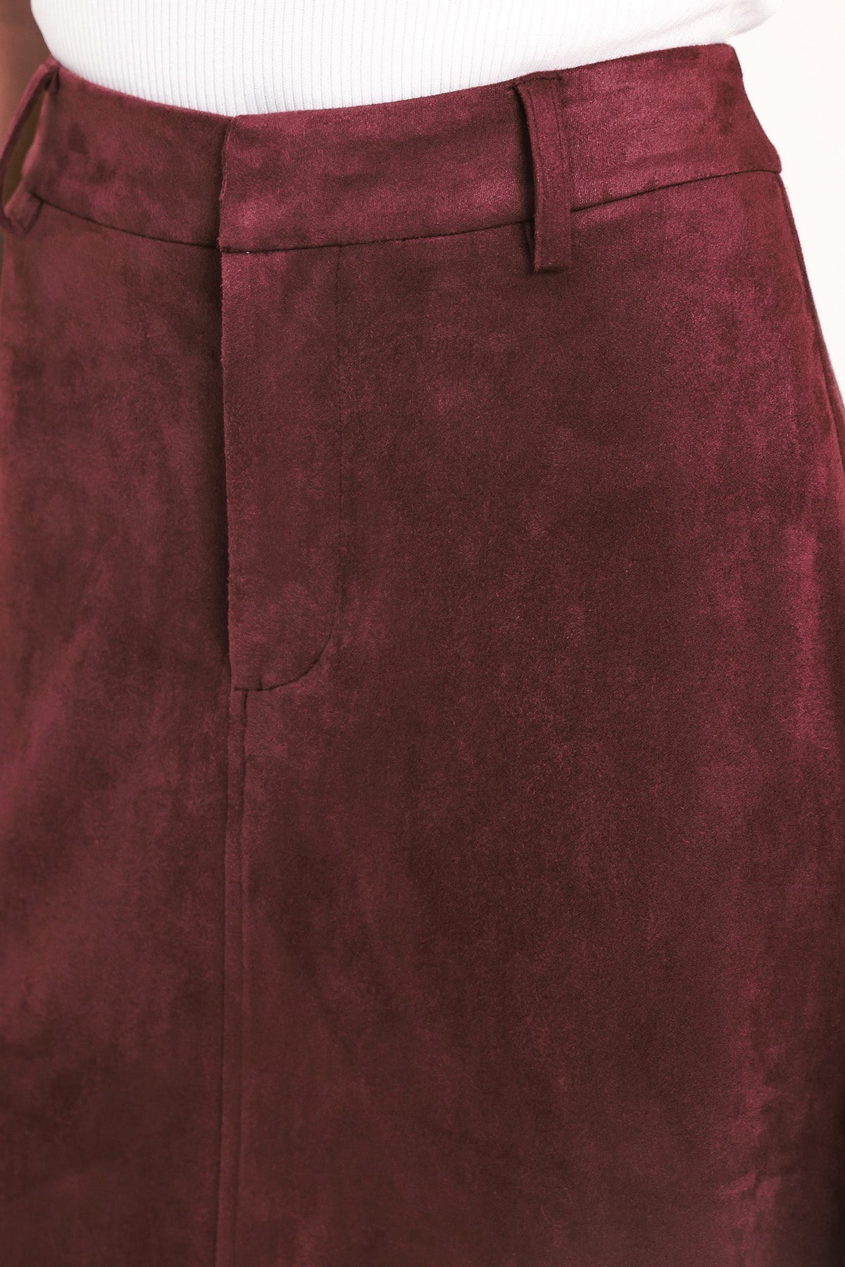 WINEBERRY MEADOW MUSE FAUX SUEDE MIDI SKIRT - Flying Tomato - Flyclothing LLC