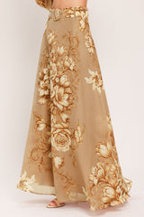 MOONLIT GARDEN PRINTED MAXI SKIRT