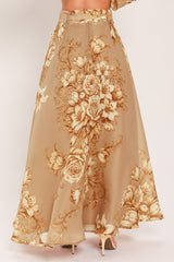 MOONLIT GARDEN PRINTED MAXI SKIRT