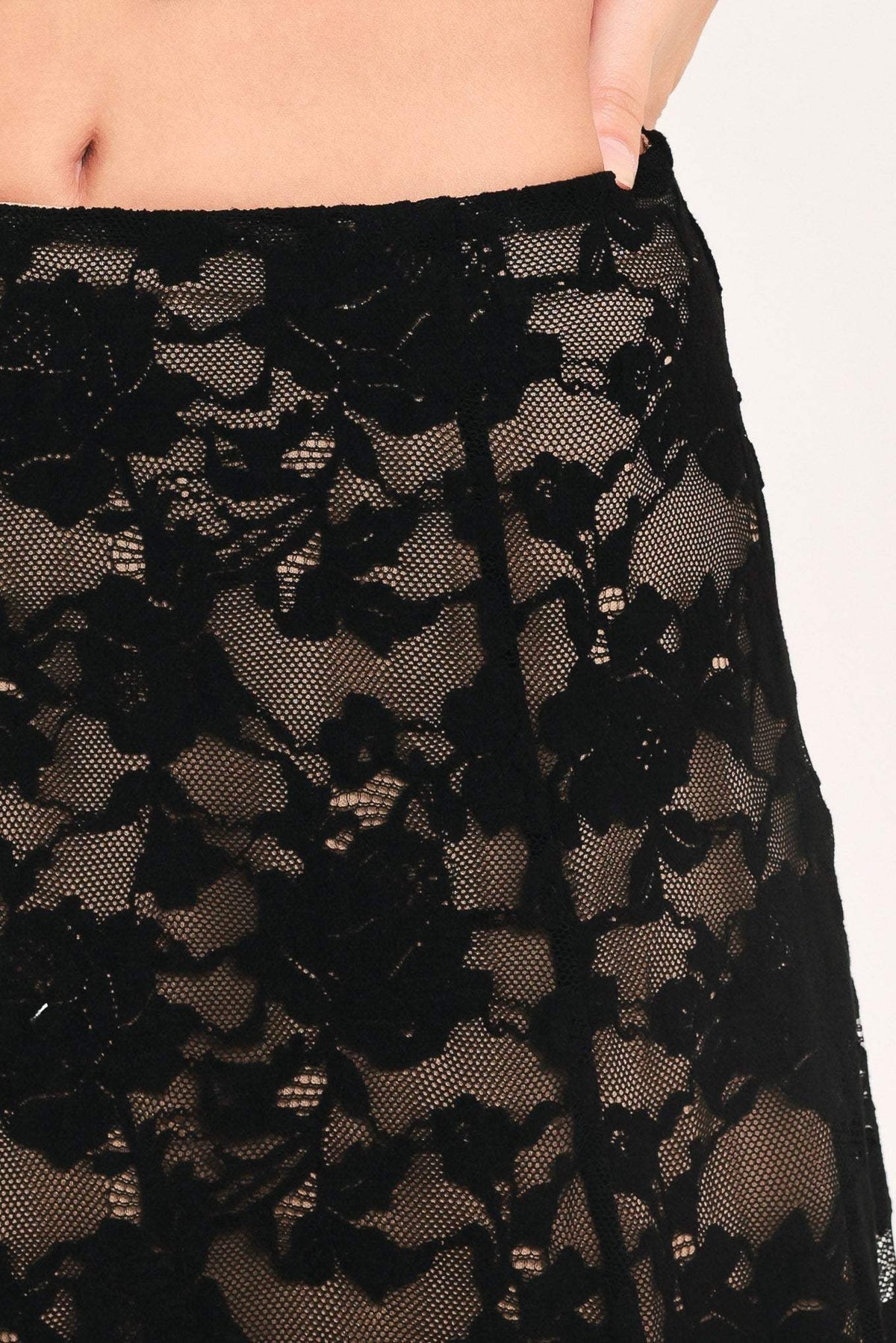 NOIR LACE MOONRISE WOVEN LACE CIRCLE SKIRT - Flying Tomato - Flyclothing LLC