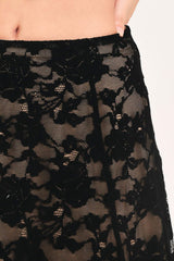 NOIR LACE MOONRISE WOVEN LACE CIRCLE SKIRT - Flying Tomato - Flyclothing LLC