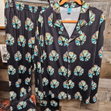 Baha Ranch Turquoise Naja Women's Western Long Pajama Set