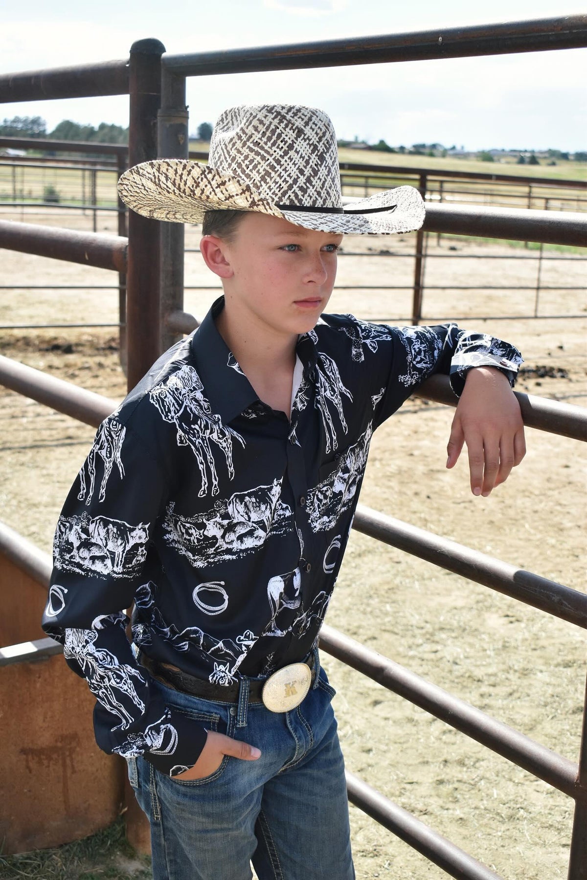 Baha Ranch Ranch Life Unisex Western Button Up Shirt