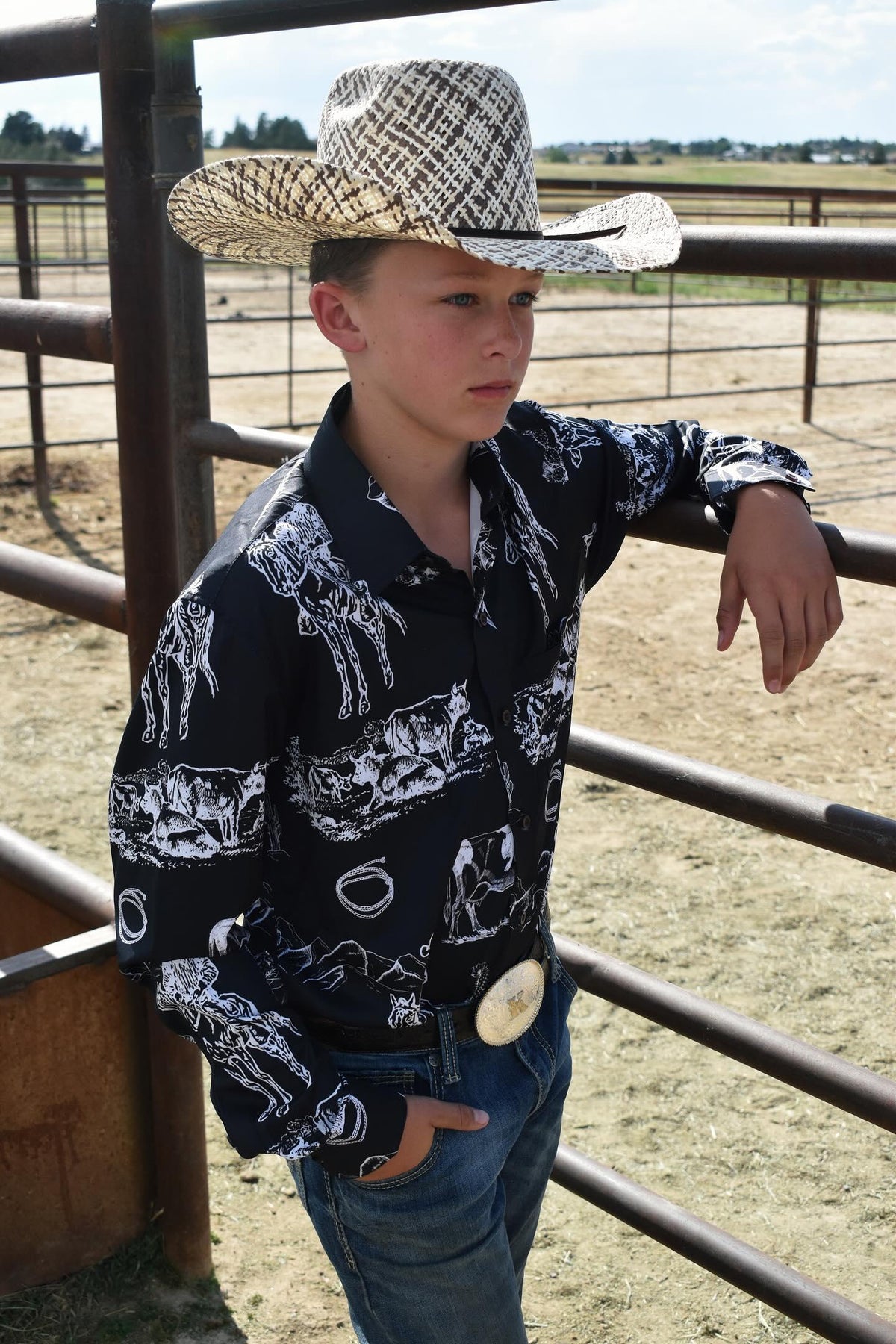 Baha Ranch Ranch Life Unisex Western Button Up Shirt