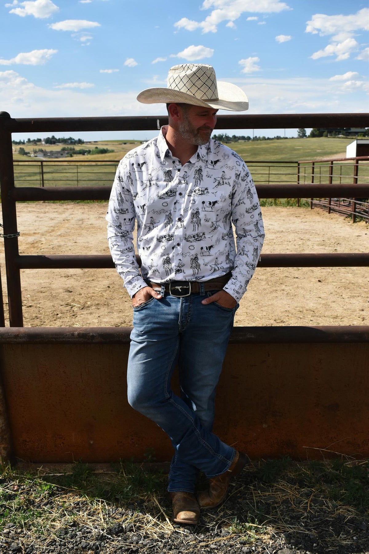 Baha Ranch Ranch Life Unisex Western Button Up Shirt