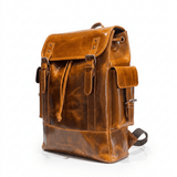 Earthen Leather Laptop Backpack, Luxury Leather - Classy Leather Bags - Flyclothing LLC