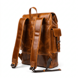 Earthen Leather Laptop Backpack, Luxury Leather - Classy Leather Bags - Flyclothing LLC