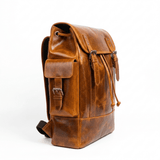 Earthen Leather Laptop Backpack, Luxury Leather - Classy Leather Bags - Flyclothing LLC