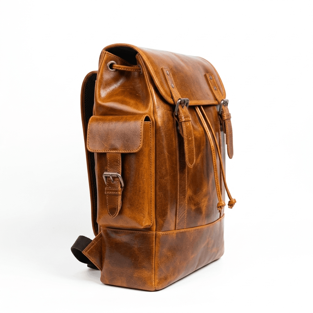 Earthen Leather Laptop Backpack, Luxury Leather - Classy Leather Bags - Flyclothing LLC