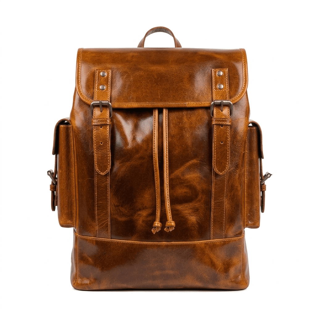 Earthen Leather Laptop Backpack, Luxury Leather - Classy Leather Bags - Flyclothing LLC