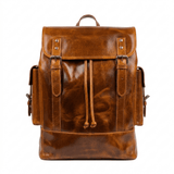 Earthen Leather Laptop Backpack, Luxury Leather - Classy Leather Bags - Flyclothing LLC