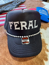 Faux Pearl Trucker Hat Chain - Wild Junkie - Flyclothing LLC