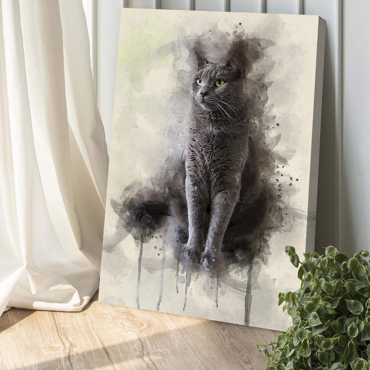 Pet Watercolor Portrait Custom Wall Art - Tailored Canvases - Flyclothing LLC