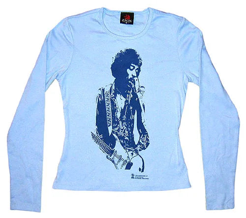 Jimi Hendrix Strumming Tee L/S - Jimi Hendrix - Flyclothing LLC