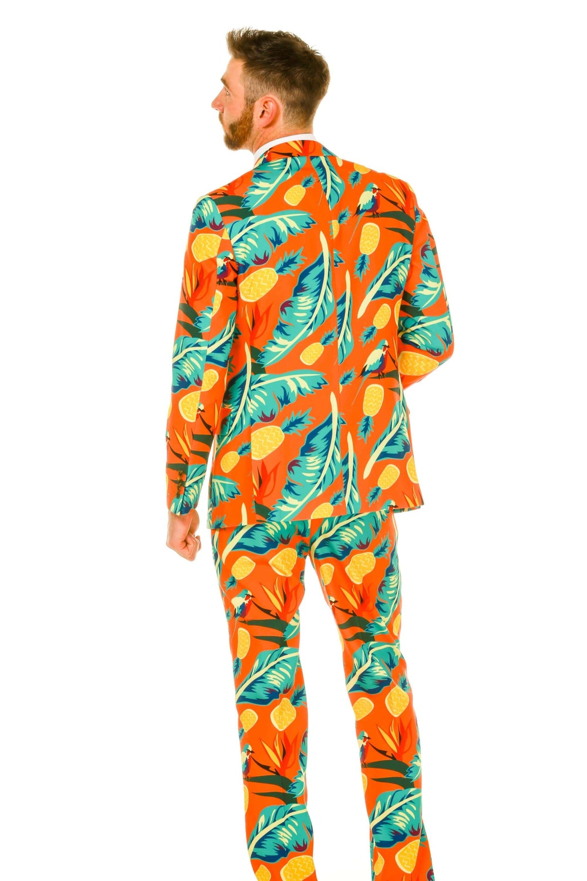 The Cruise Ship Casanova | Orange Hawaiian Suit - Shinesty - Flyclothing LLC