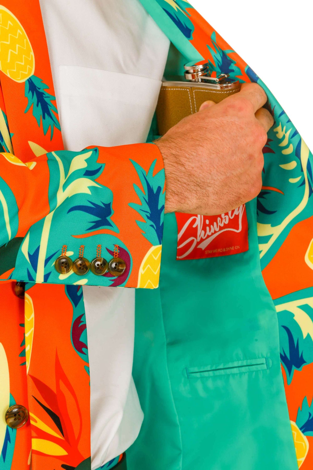 The Cruise Ship Casanova | Orange Hawaiian Suit - Shinesty - Flyclothing LLC
