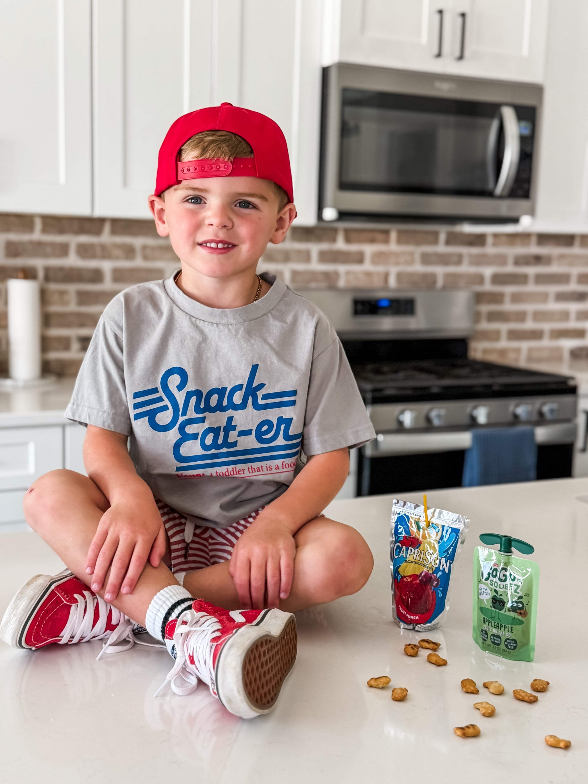 SNACK EAT-ER TEE - ASH - LITTLE RAD THINGS - Flyclothing LLC
