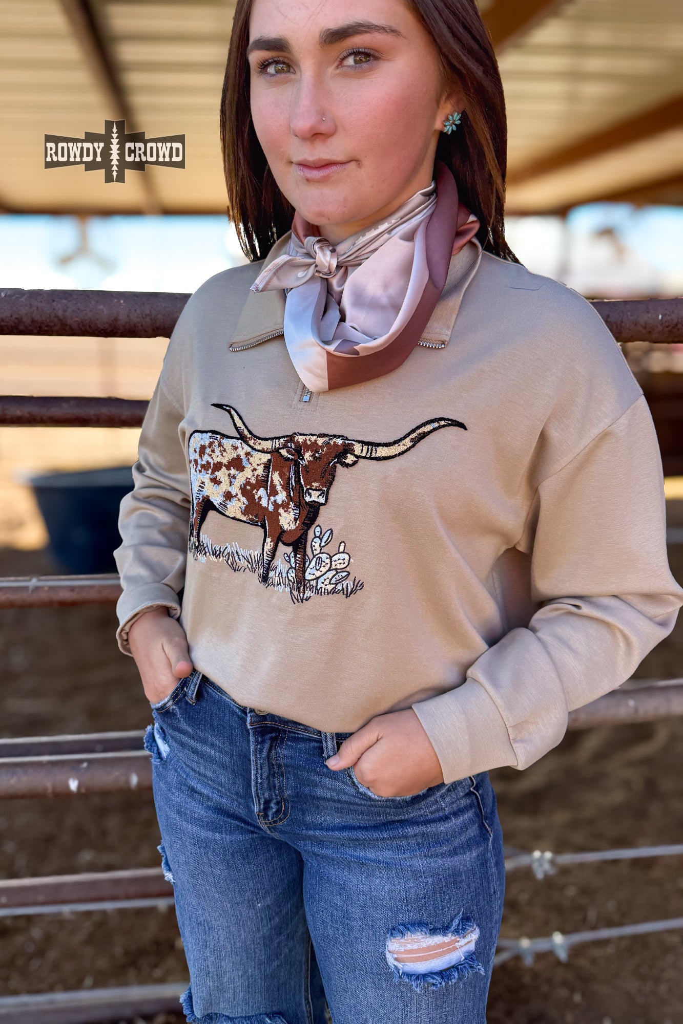 DS TAN Lomita Longhorn Pullover