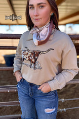 DS TAN Lomita Longhorn Pullover