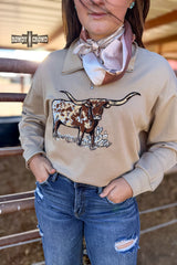 DS TAN Lomita Longhorn Pullover