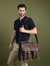 Buffalo Leather Messenger Bag - Classy Leather Bags - Flyclothing LLC
