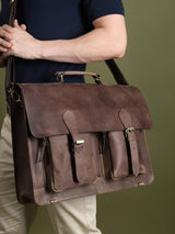 Buffalo Leather Messenger Bag - Classy Leather Bags - Flyclothing LLC