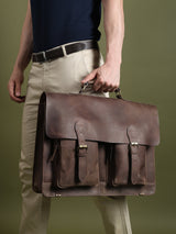 Buffalo Leather Messenger Bag - Classy Leather Bags - Flyclothing LLC