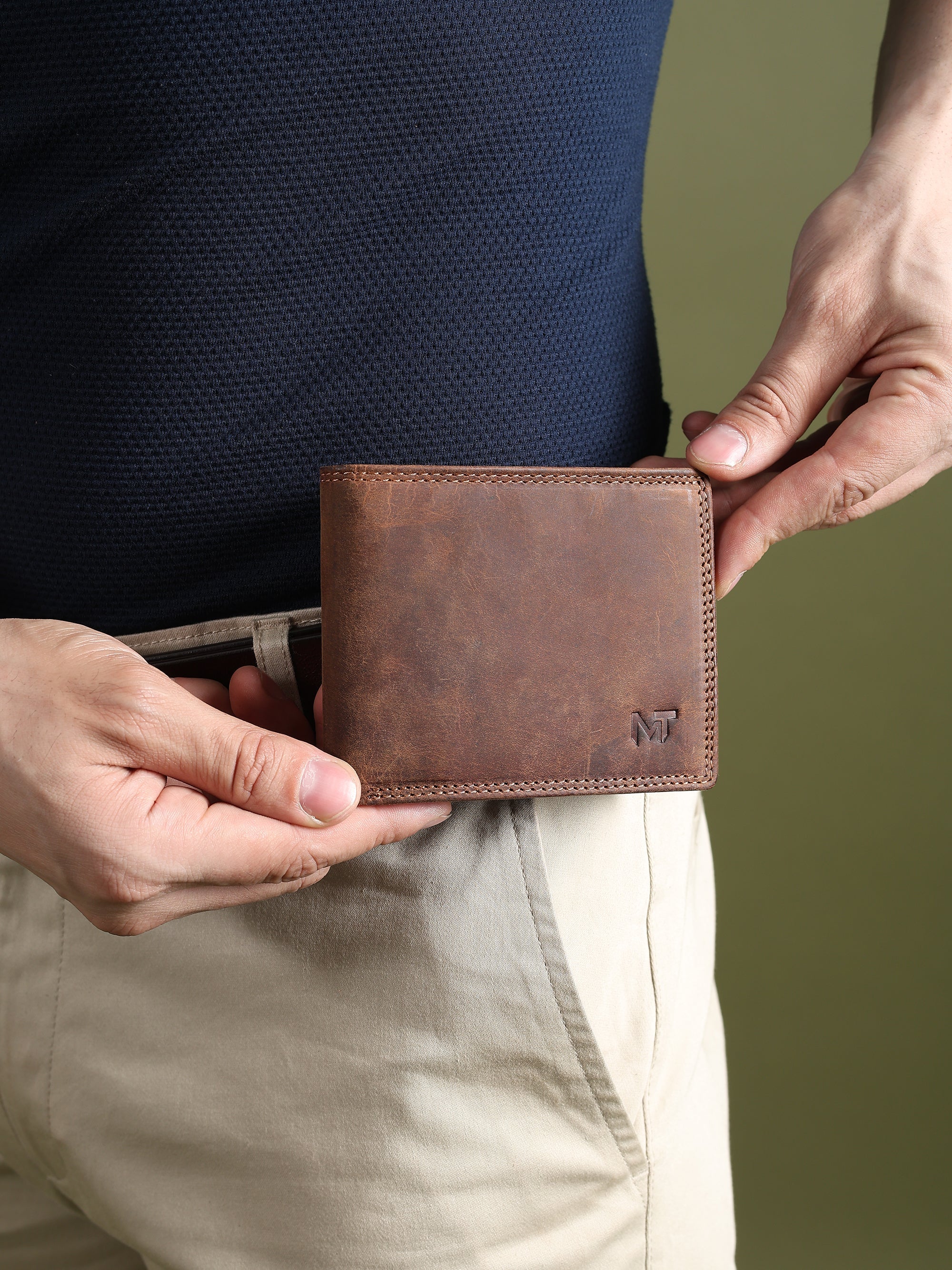 Buffalo Leather Men's Wallet - Hunter - Classy Leather Bags - Flyclothing LLC