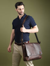 Genuine Sitka Leather Laptop Bag - Classy Leather Bags - Flyclothing LLC