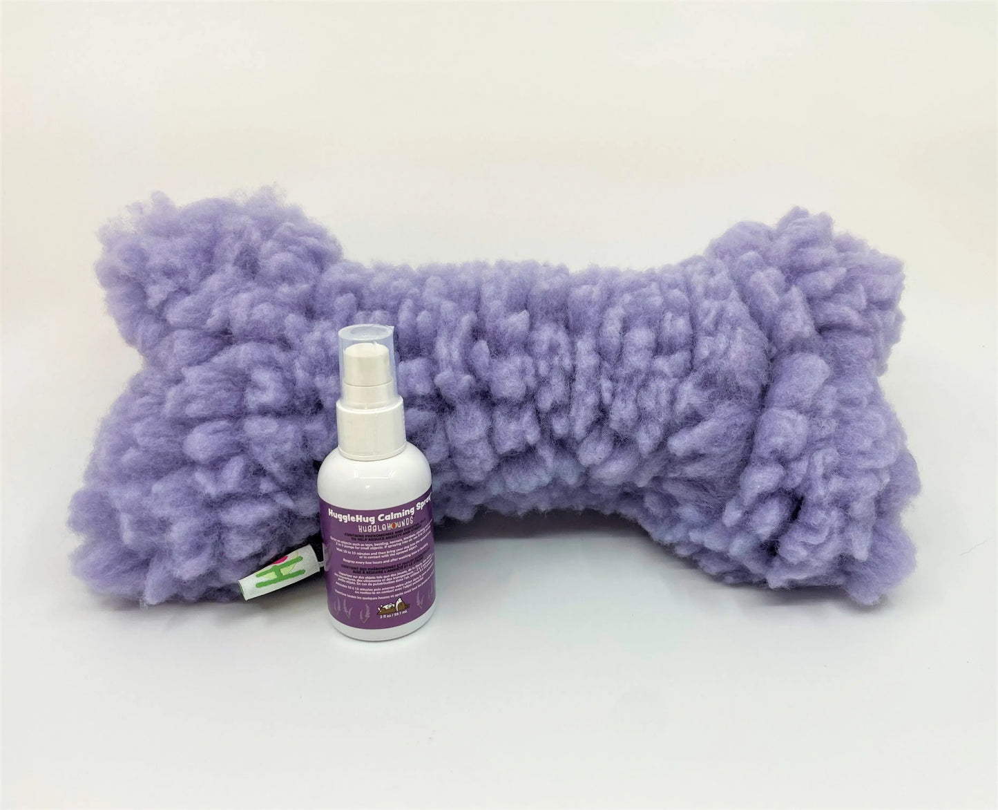 HuggleHug™ Lavender Bone & 2oz Calming Spray Dog Toy Set - HuggleHounds - Flyclothing LLC