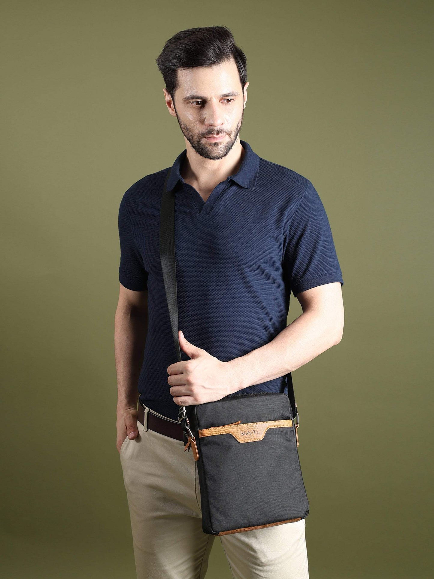 Mark Canvas Side Messenger Bag - Classy Leather Bags - Flyclothing LLC