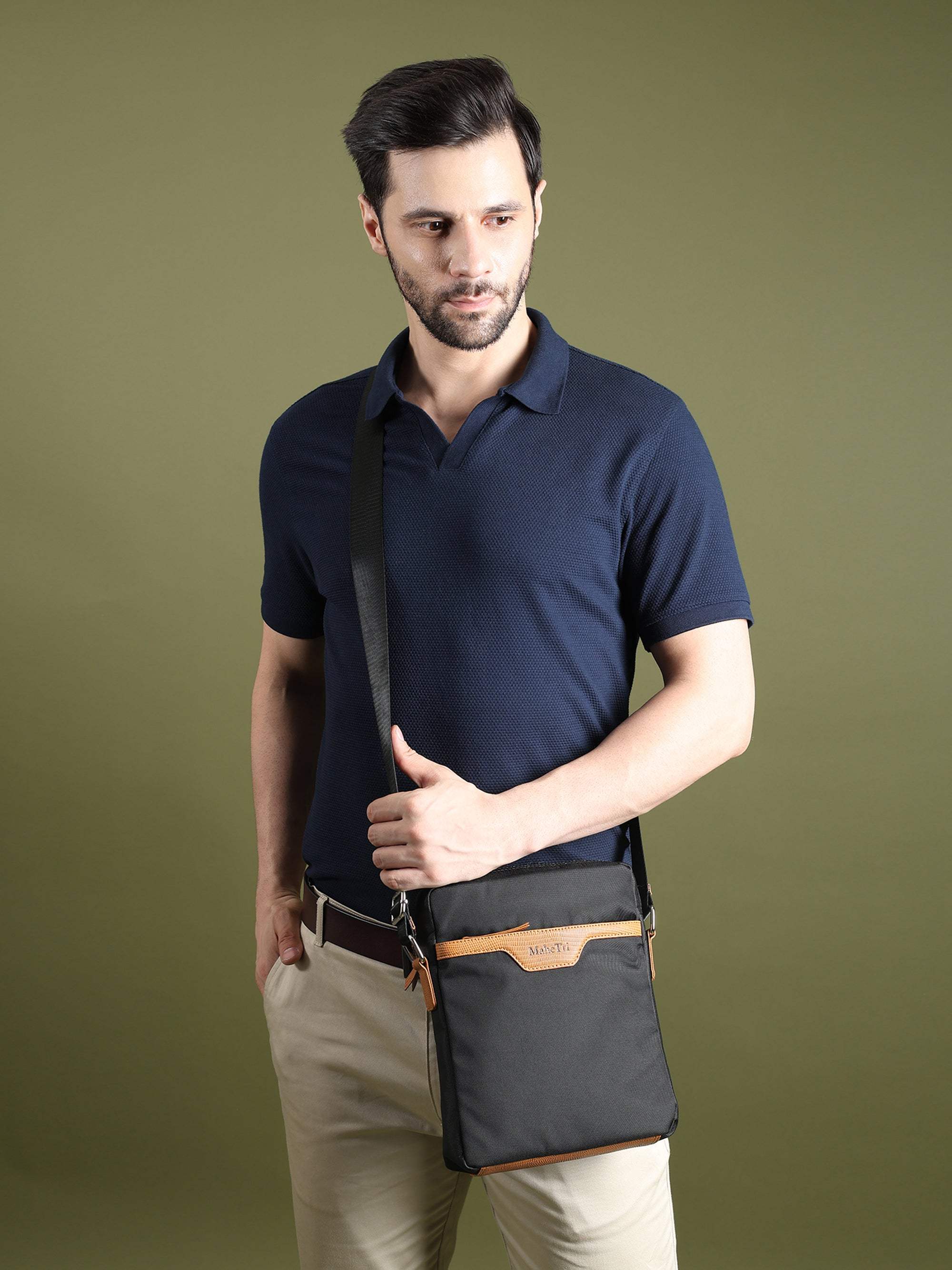 Mark Canvas Side Messenger Bag - Classy Leather Bags - Flyclothing LLC
