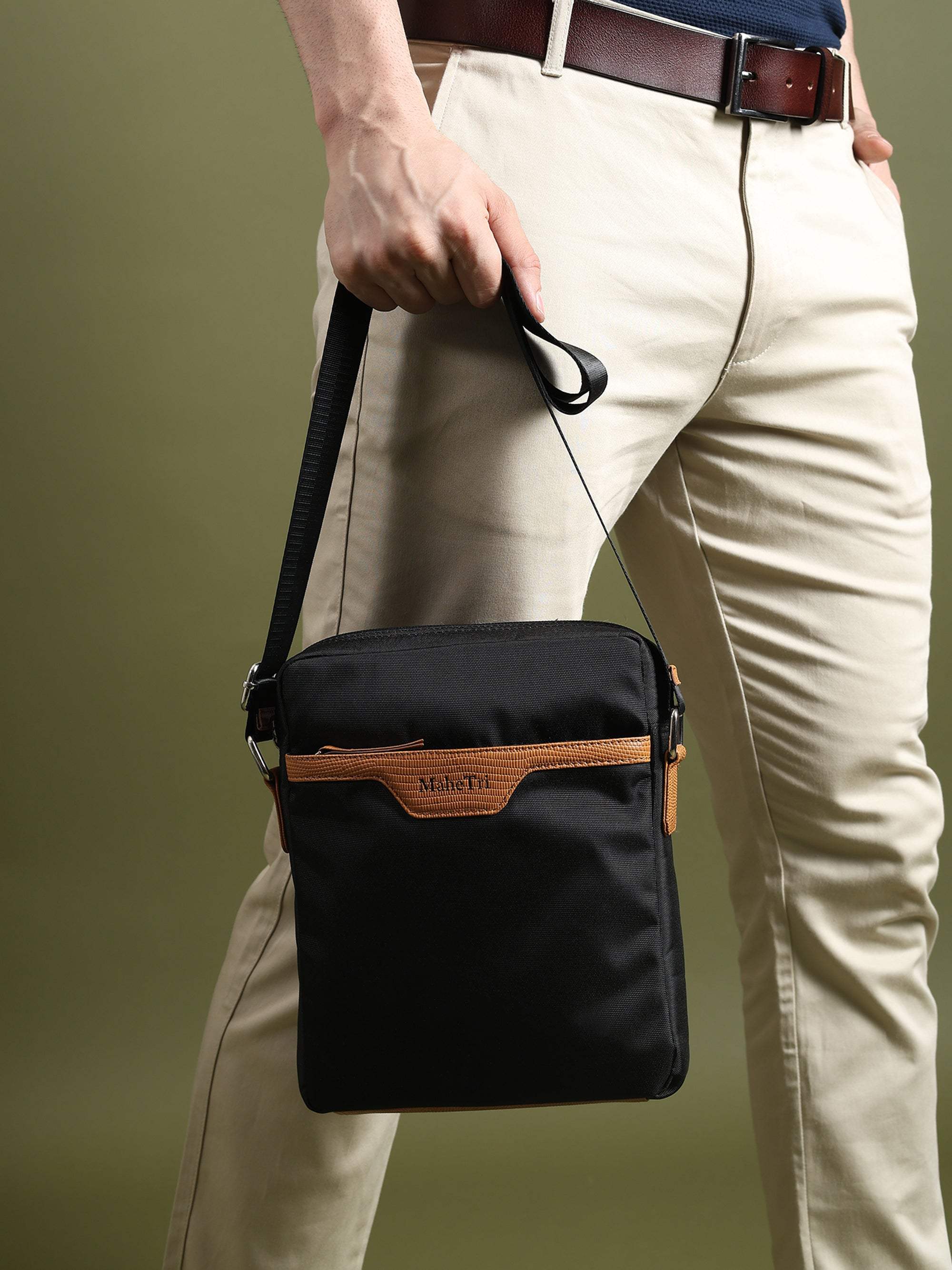 Mark Canvas Side Messenger Bag - Classy Leather Bags - Flyclothing LLC