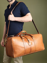 Port Blair Leather Duffle Travel Bag - Classy Leather Bags - Flyclothing LLC
