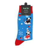 Puppy Dog Christmas Holiday Socks - Comfy Cotton for Men & Women - Real Sic - Flyclothing LLC