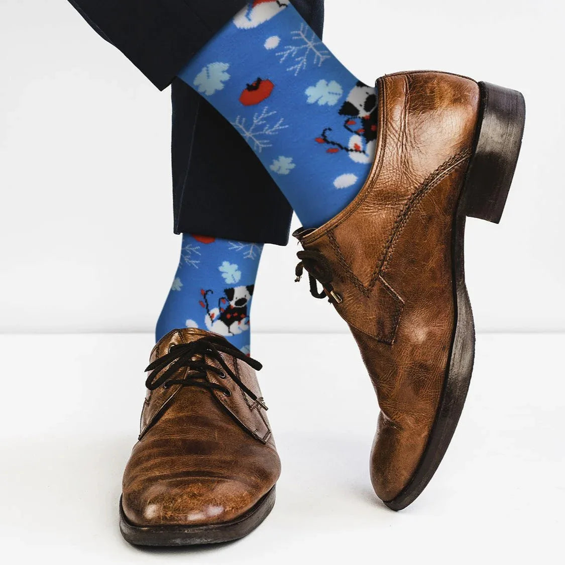 Puppy Dog Christmas Holiday Socks - Comfy Cotton for Men & Women - Real Sic - Flyclothing LLC