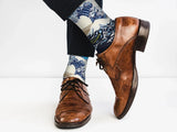 The Great Wave off Kanagawa by Hokusai Socks - Comfy Cotton for Men & Women - Real Sic - Flyclothing LLC