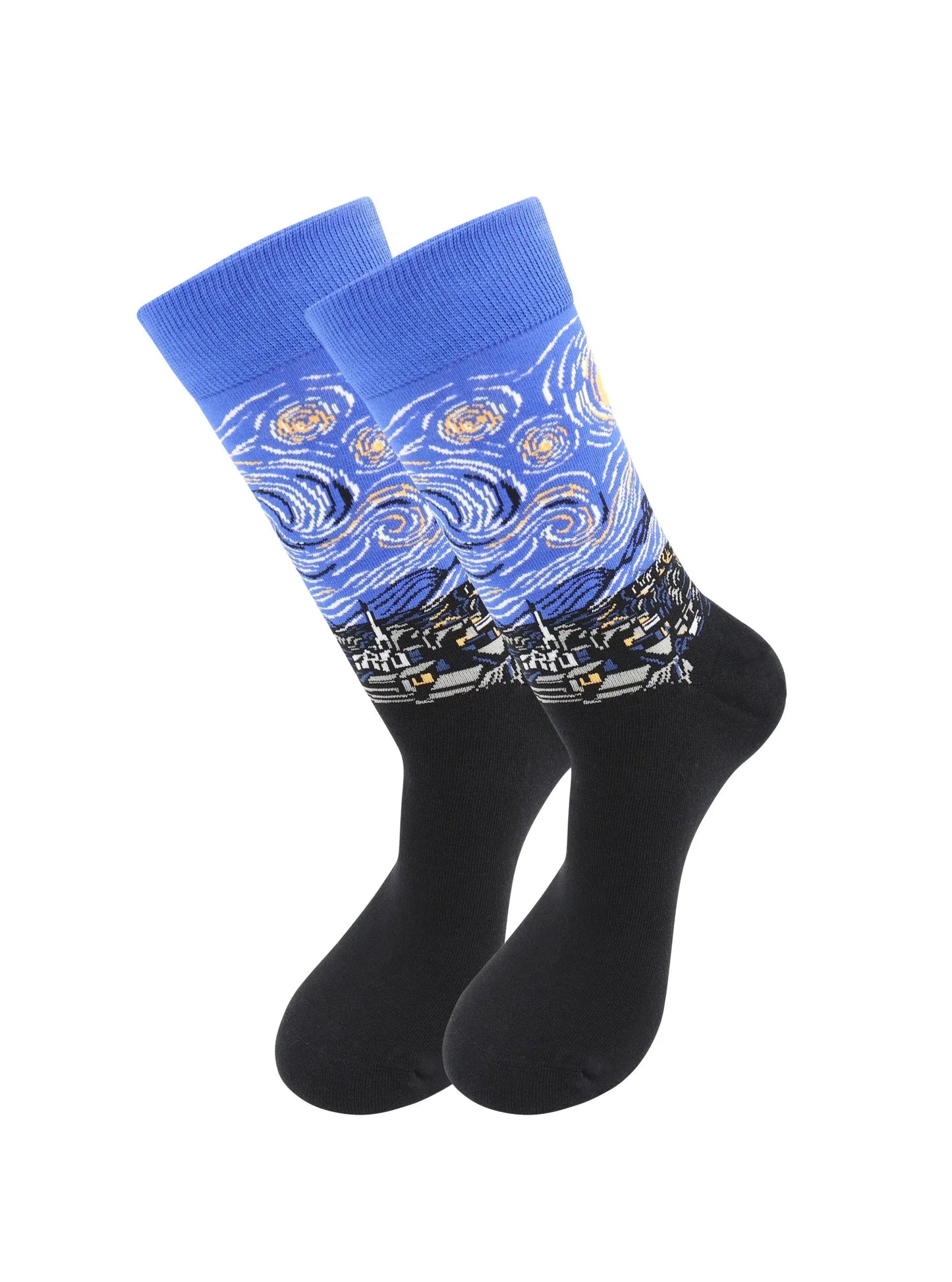 Starry Night by Van Gogh Art Socks - Comfy Cotton for Men & Women - Real Sic - Flyclothing LLC