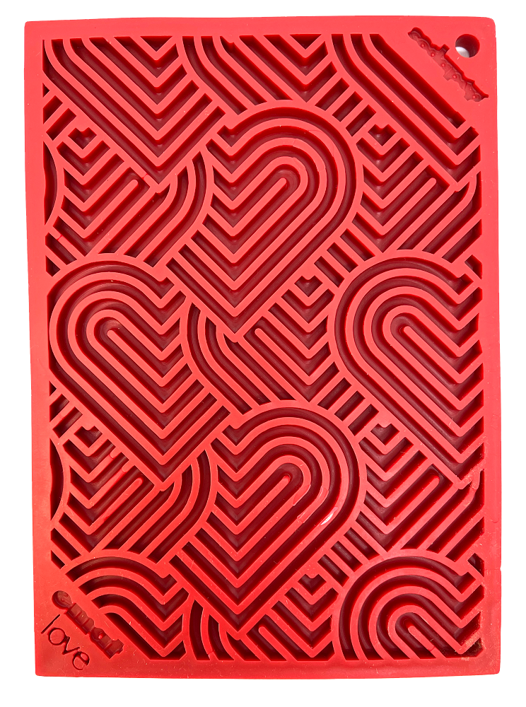 Love eMat - Enrichment Lick Mat for Dogs and Cats| Heart Design | SodaPup - SodaPup/True Dogs, LLC - Flyclothing LLC
