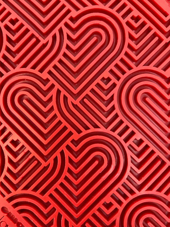 Love eMat - Enrichment Lick Mat for Dogs and Cats| Heart Design | SodaPup - SodaPup/True Dogs, LLC - Flyclothing LLC
