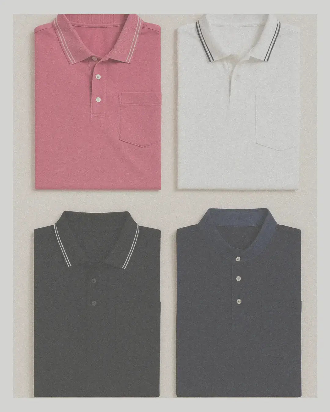 Pocket Polo Shirt - Pink - Buki - Flyclothing LLC