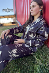 DS Black Betty Satin Sleep Set