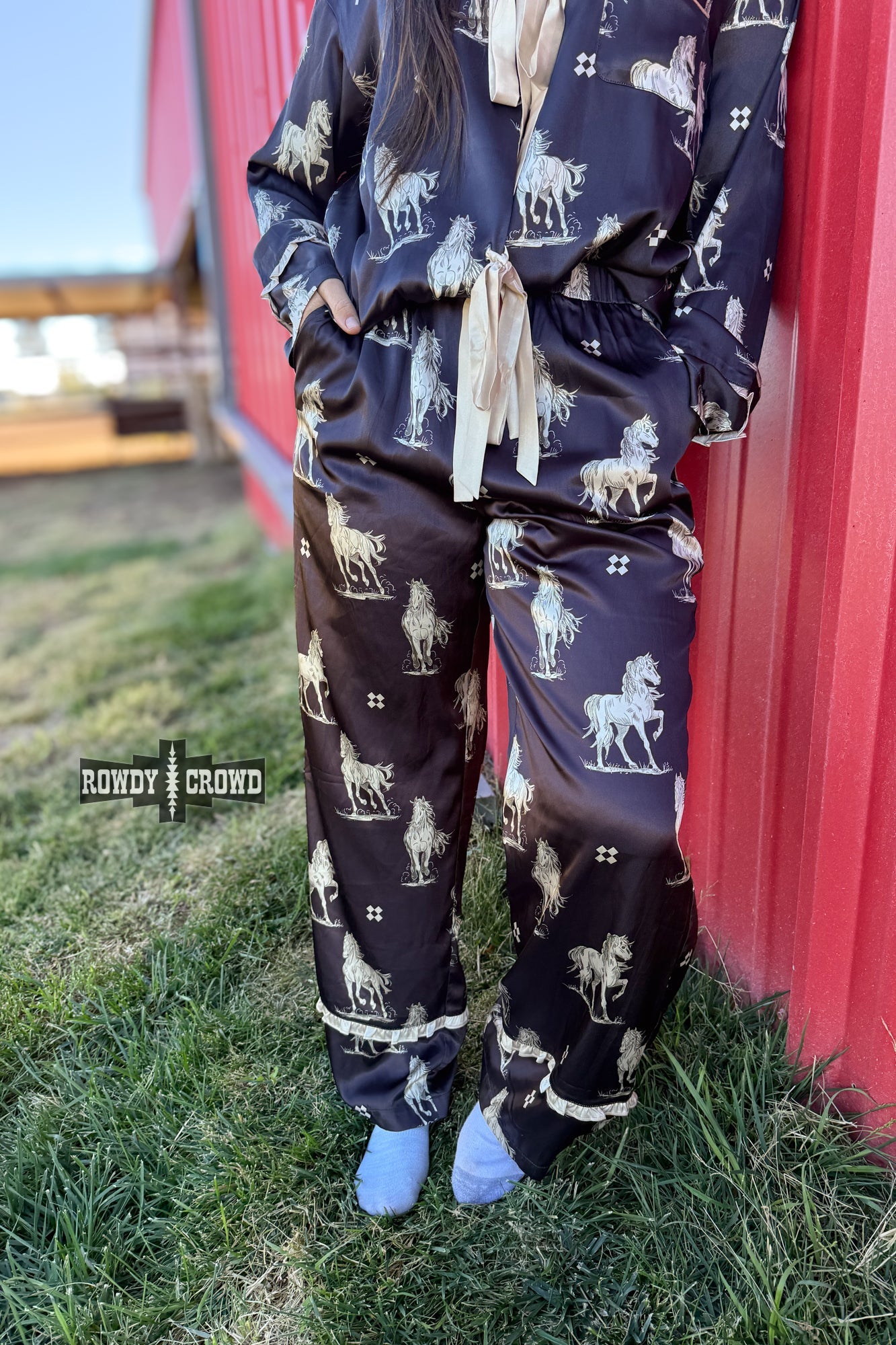 DS Black Betty Satin Sleep Set
